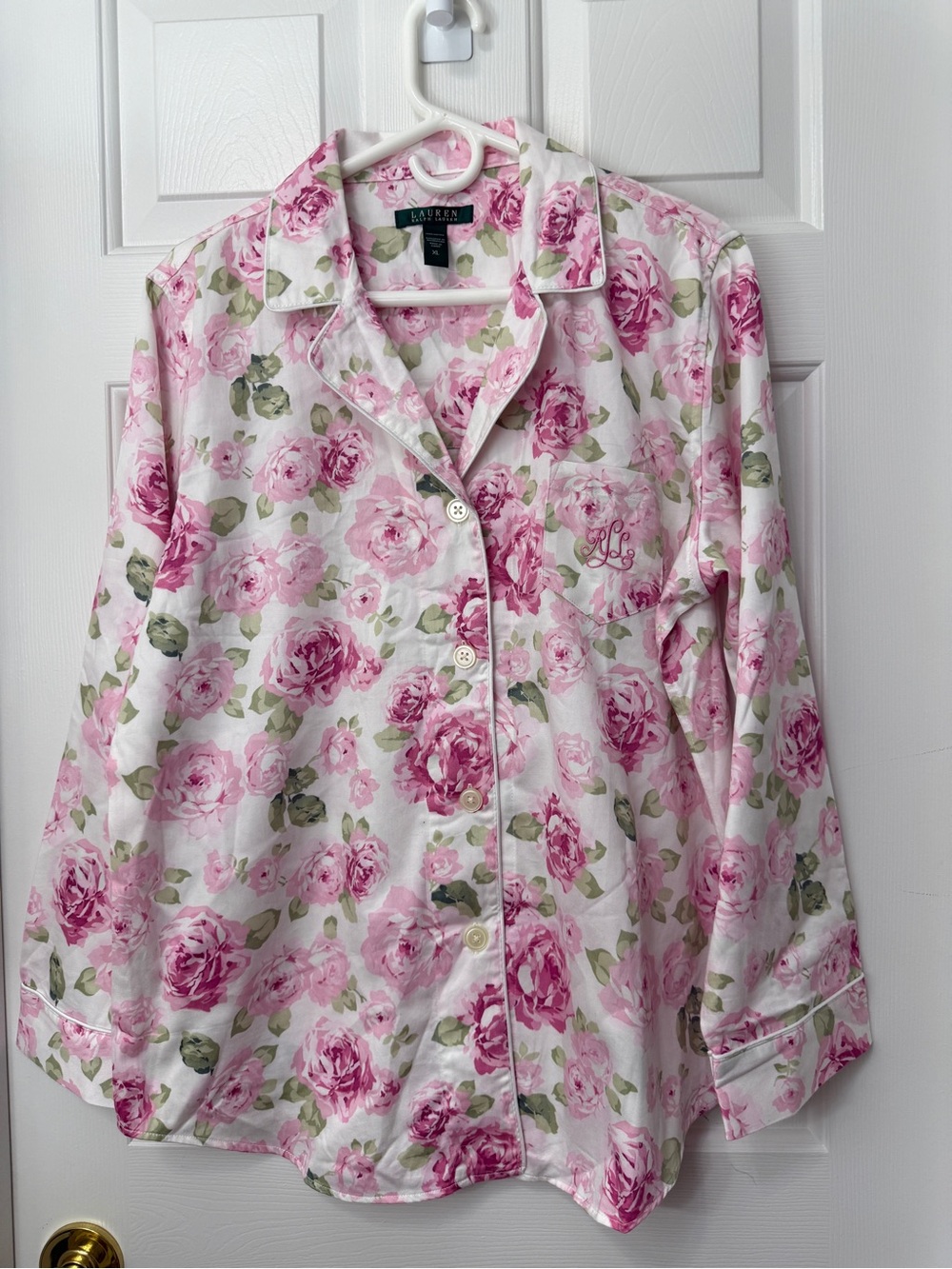 Lauren Ralph Lauren Pink Floral Cotton Pajama set